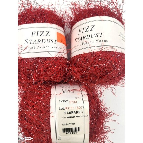 Yarn Fizz Stardust Crystal Palace Yarn Red Color 3730, 93101107 Crocheting, Knit - Picture 1 of 3